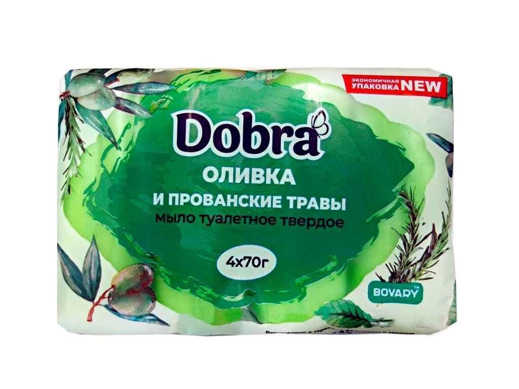 Мило туалетне Оливка і прованські трави 4*70г екопак ТМ Dobra від компанії Фортеця - фото 1