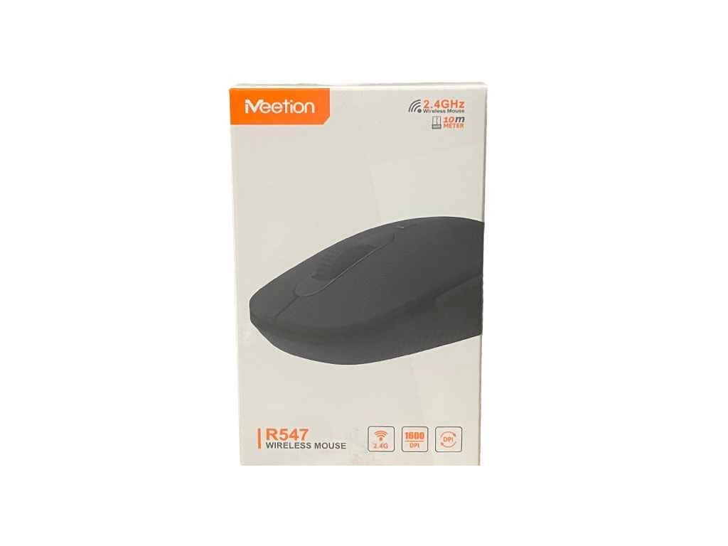 Мишка бездротова MT-R547 4 кнопки/USB 2.4GHz/800-1600DPI чорна ТМ Meetion від компанії Фортеця - фото 1