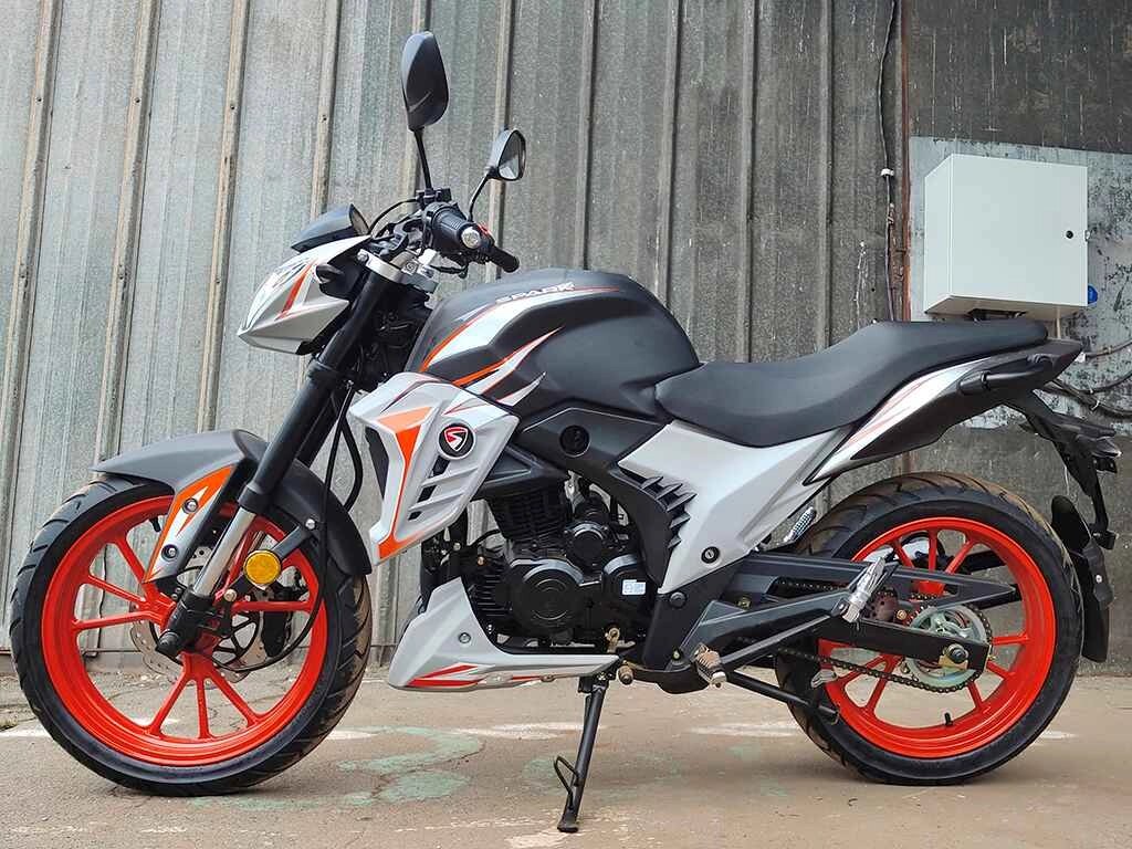 Мотоцикл SP250R-35 (Сірий з чорним та померанчевим) ТМ SPARK від компанії Фортеця - фото 1