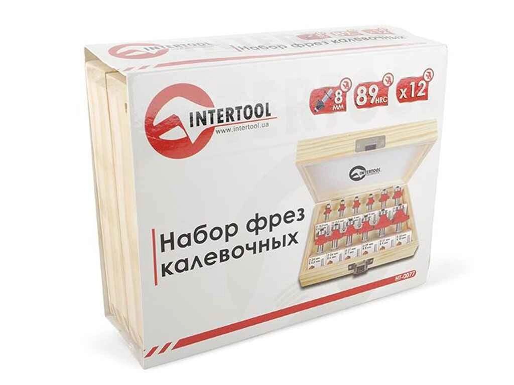 Набір фрез калевочних, 12 шт. HT-0077 ТМ INTERTOOL від компанії Фортеця - фото 1