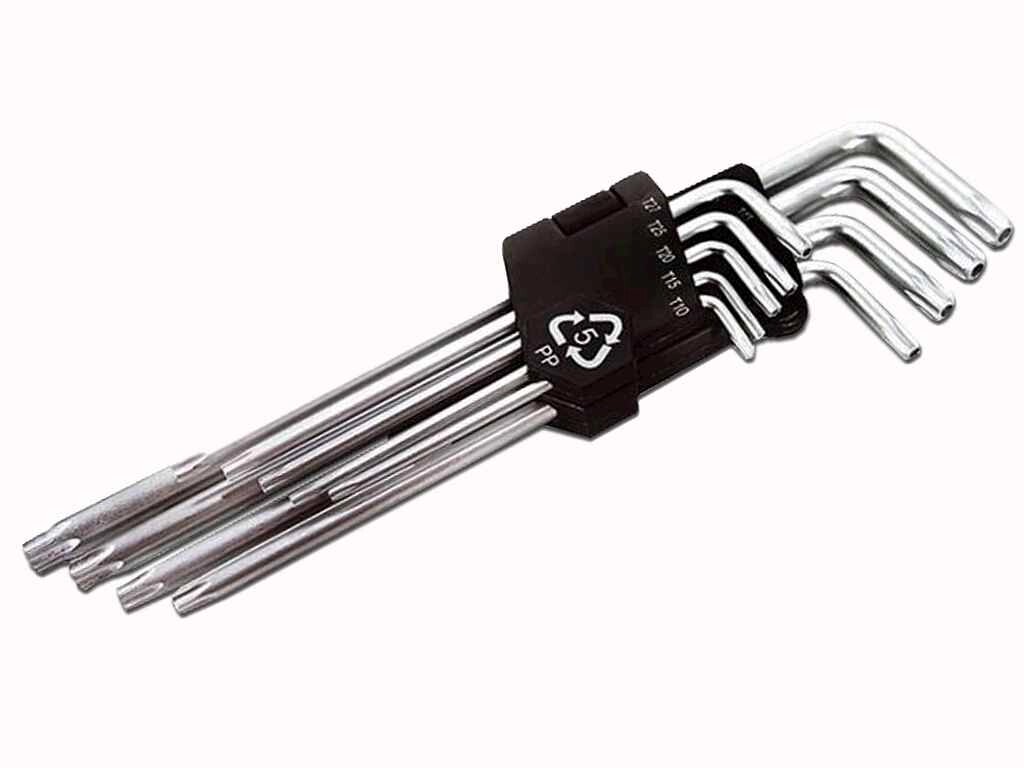 Набір шестигранників TORX Cr-V (9шт) довгі L=93-220мм 75-0961 ТМ MASTER TOOL від компанії Фортеця - фото 1