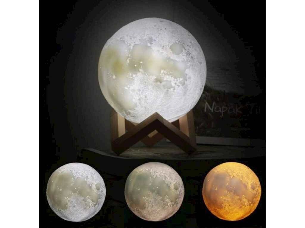 Нічник 3D Moon Lamp 13 см ART:6727 - 12502 ТМ MOON LIGHT від компанії Фортеця - фото 1