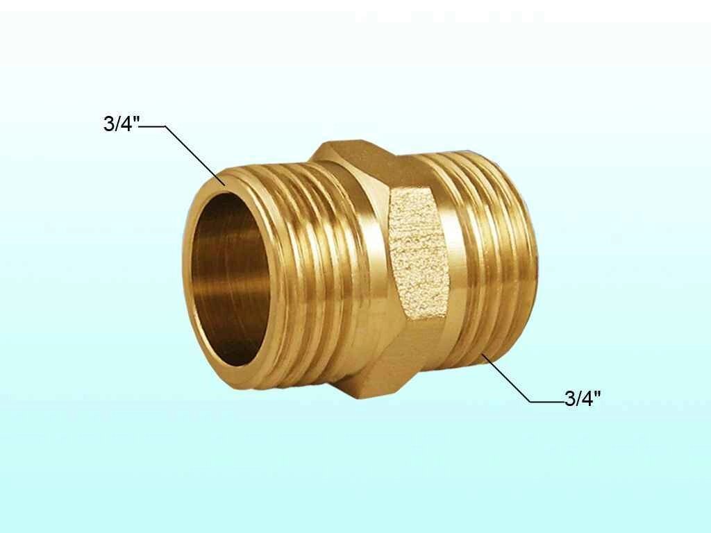 Ніпель 3/4 , латунь 0909054 ТМ SANTAN від компанії Фортеця - фото 1