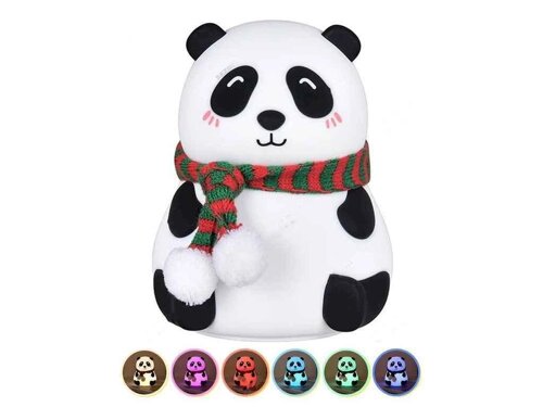 Нічник силіконовий панда мульті RGB 1863-42 тм китай