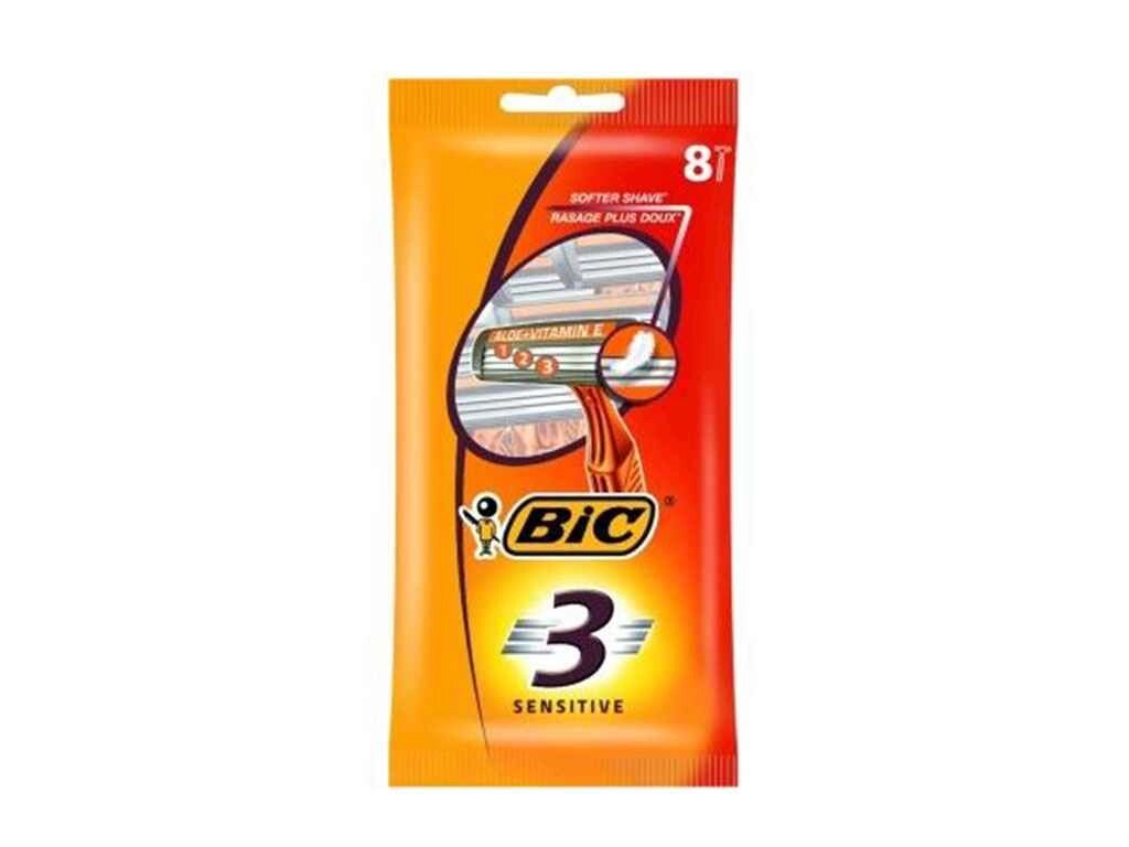 Однор. станок BIC 3 для гоління Чутлива шкіра (8шт. в уп.) ТМ BIC від компанії Фортеця - фото 1