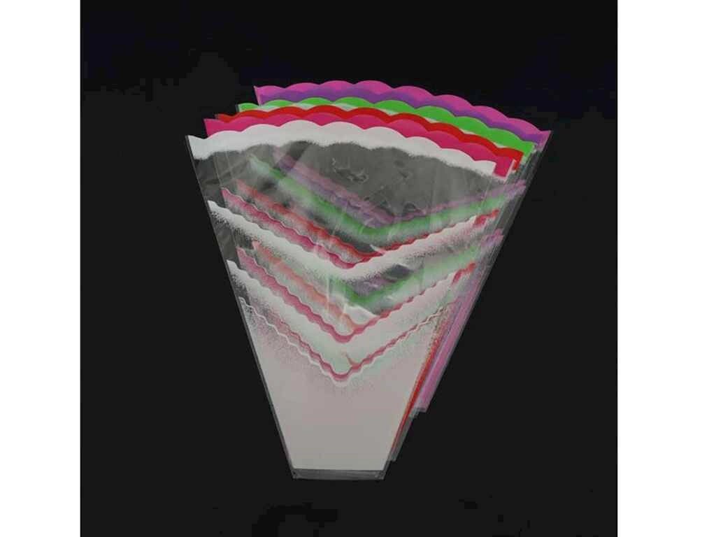 Пакет для квітів конусний малюнокмалюнок 10*50*50 (100шт/уп) ТМ УПАКОВКИН від компанії Фортеця - фото 1