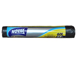 Пакети для сміття 60л/15шт 0342 ТМ NOVAX