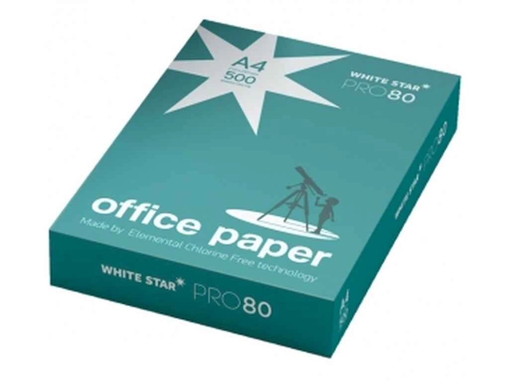 Папір А4 500арк White Star PRO 80 (Papir PTE) ТМ Office Paper від компанії Фортеця - фото 1