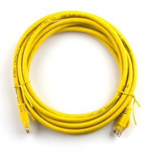 Патч-корд литий RITAR, UTP, RJ45, Cat. 5e, 2m, жовтий, Cu (мідь) Q300