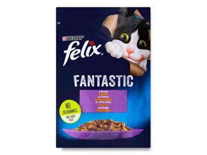Пауч для котів Fantastic / Ягня в желе (FELIX) 85г ТМ PURINA