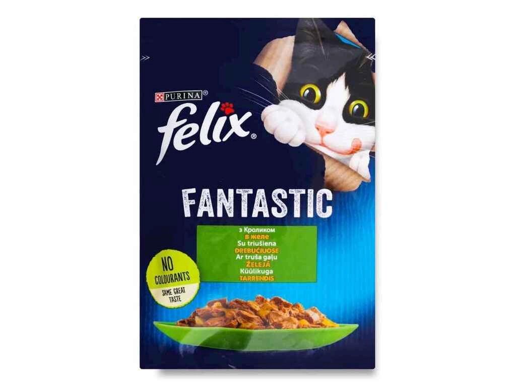 Пауч для котів Fantastic / Кролик в желе (FELIX) 85г ТМ PURINA від компанії Фортеця - фото 1