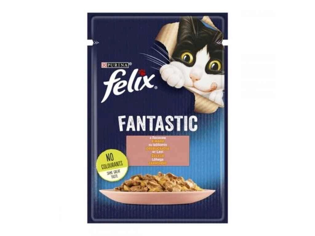 Пауч для котів Fantastic / Лосось в желе (FELIX) 85г ТМ PURINA від компанії Фортеця - фото 1