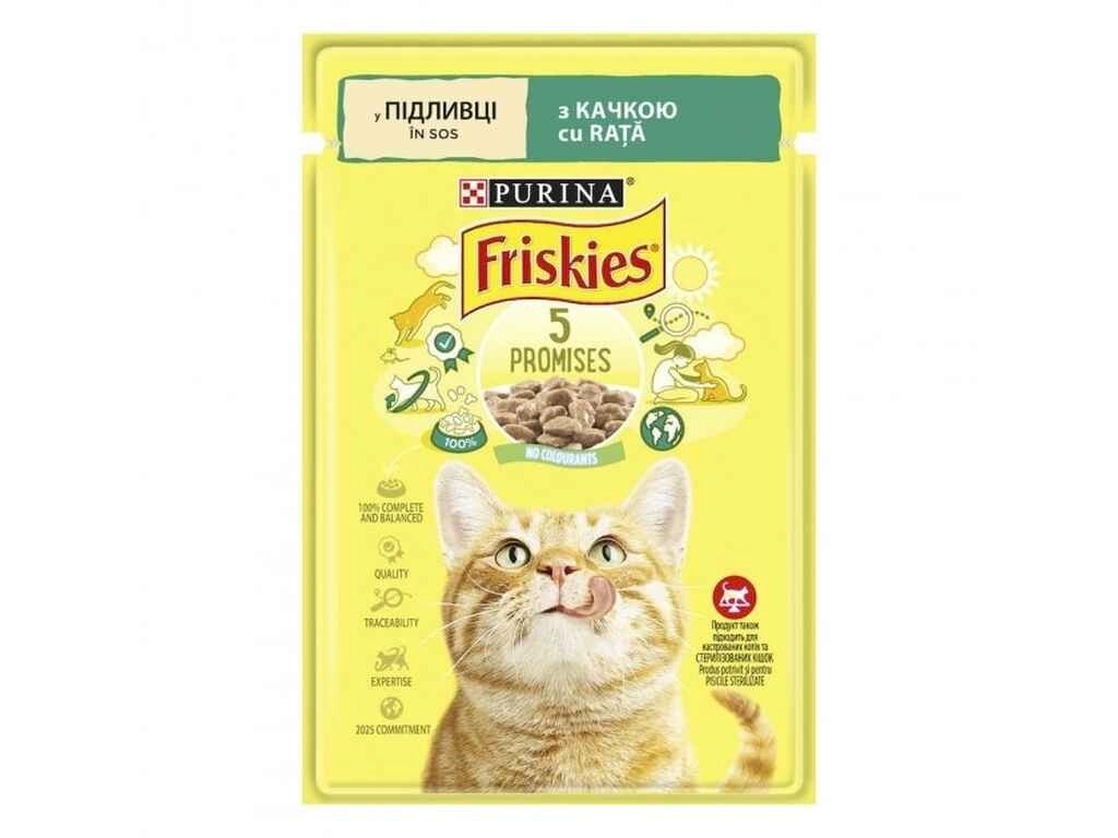 Пауч для котів Friskies / Качка шматочками у підливці 85г ТМ PURINA від компанії Фортеця - фото 1