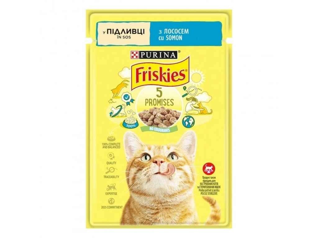 Пауч для котів Friskies / Лосось шматочками у підливці 85г ТМ PURINA від компанії Фортеця - фото 1