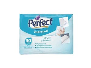 Пелюшки дитячі 30шт underpad 60см*90 см тм perfect