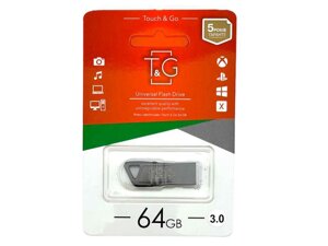 Флешка USB 64GB 3.0 114 Metal чорна ТМ TG