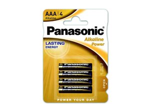 Батарейка лужна LR03/AAA Alkaline Power (Bronze) 4шт (блістер) ТМ Panasonic