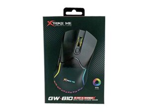 Мишка бездротова GW-610 RGB чорний ТМ XTRIKE