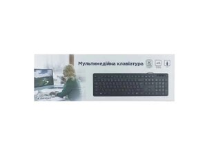 Клавіатура дротова USB KB-MCH-04-UA (Ua/Eng/Ru) 104 клавіші/повнорозмірна/коричневі клавіші чорна 1,4м ТМ Gembird