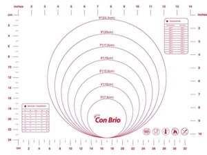 Килимок силіконовий СВ-675черв, 30х40см, червоний принт ТМ CON BRIO