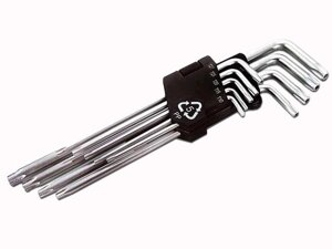 Набір шестигранників TORX Cr-V (9шт) довгі L=93-220мм 75-0961 ТМ MASTER TOOL