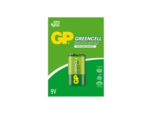 Батарейка сольова 6F22 Greencell 9.0V 1604GLF-U1 1шт (блістер) ТМ GREENCELL