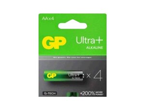 Батарейка лужна LR6 AA Ultra Plus Alkaline 1.5V 15AUP21-SB4 4шт (блістер) ТМ GP