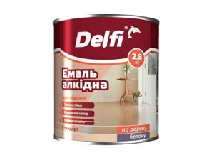 Емаль алкідна ПФ-266 червоно-коричнева -2,8 кг ТМ DELFI