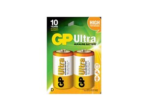 Батарейка лужна LR20/D Ultra Alkaline 1.5V 13AU-U2 2шт (блістер) ТМ GP