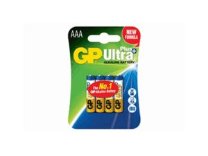 Батарейка лужна LR03/AAA Ultra Plus Alkaline 1.5V 24AUPHM-2UE4 4шт (блістер) ТМ GP