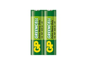 Батарейка сольова R6/AA Greencell 1.5V 15G-S2 2шт (спайка) ТМ GREENCELL