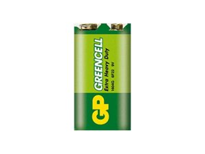 Батарейка сольова 6F22 Greencell 9.0V 1604GLF-S1 1шт (блістер) ТМ GREENCELL