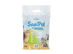 Наповнювач деревний SANI PET УНІВЕРСАЛЬНИЙ 2,5 кг ЯБЛУКО ТМ ПРИРОДА