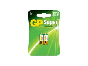 Батарейка лужна LR1/N Super alkaline 1.5V 910A-2UE2 AM5, д/фот 2шт (блістер) ТМ GP