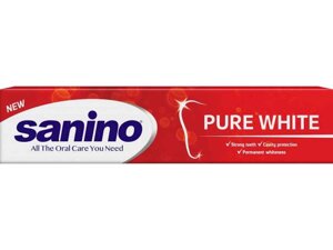 Зубна паста 50мл pure white відбілювальна ТМ Sanino