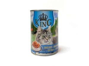 Консервований корм для котів 415г риба ТМ KING CAT