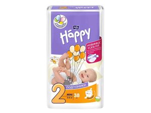 Підгузки дитячі 38шт (Happy) № 2 Mini (3-6кг) TM BELLA