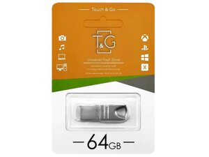 Флешка USB 64GB 2.0 117 Metal сталева ТМ TG