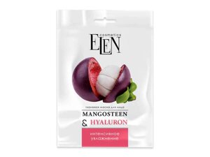 Маска для обличчя 25мл тканинна MangosteenHyaluronic Acid ТМ ELEN cosmetics