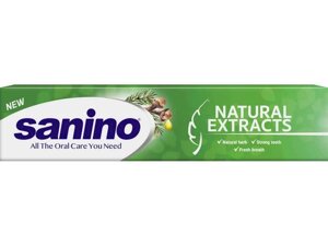 Зубна паста 90мл З натуральними екстрактами NATURAL EXTRACTS ТМ SANINO