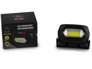 Ліхтар налобний BL-203 COB USB CHARGE арт. 7568 ТМ BAILONG