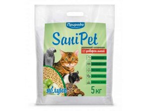 Наповнювач деревний SANI PET УНІВЕРСАЛЬНИЙ 5 кг ЯБЛУКО ТМ ПРИРОДА