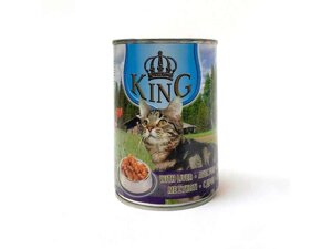 Консервований корм для котів 415г печінка ТМ KING CAT