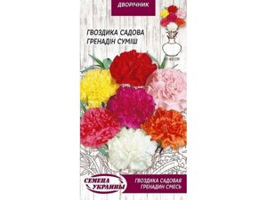 Гвоздика садова Гренадін (суміш) ДВ 0,2г (10 пачок) ТМ НАСІННЯ УКРАЇНИ