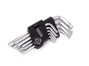 Набір шестигранників TORX Cr-V (9шт) короткі L=57-125мм 75-0960 ТМ MASTER TOOL