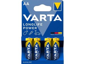 Батарейка лужна LR6/AA 4шт (блістер) ТМ Varta