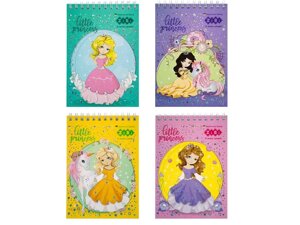 Блокнот на пружині зверху PRINCESS, А6, 40 арк., карт. обкл., KIDS Line ТМ ZiBi