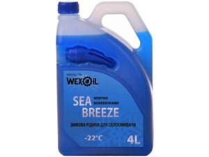 Рідина для омивання скла Зима Sea Breeze 4л Winter Screenwash -22°С ТМ WEXOIL