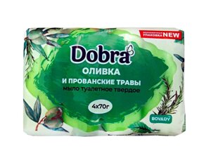 Мило туалетне Оливка і прованські трави 4*70г екопак ТМ Dobra