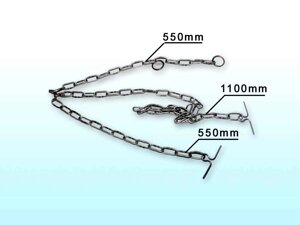 Ланцюг металевий, трикiнцевий d=5мм ТМ УКРАЇНА